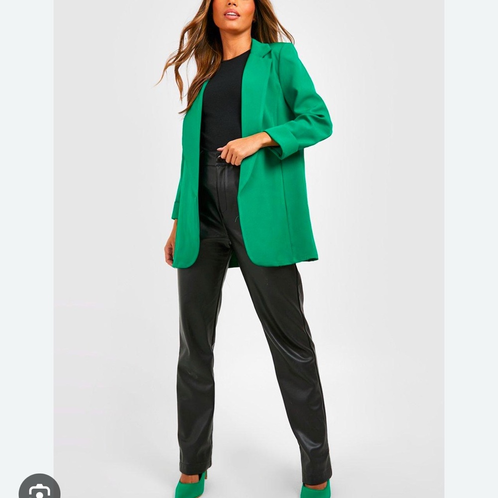 Green Blazer boohoo